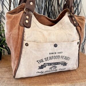 Clea Ray The Seafood Heaven Canvas Tote.